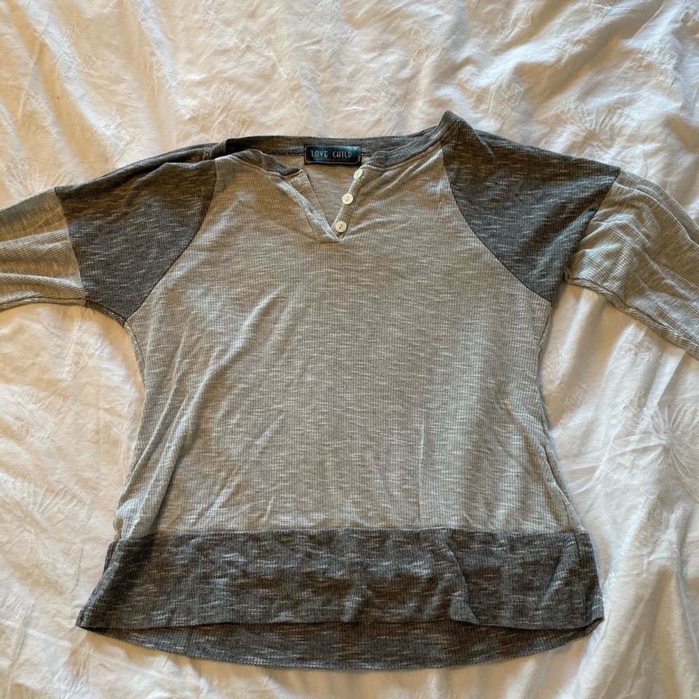 Grey thin Long sleeve shirt